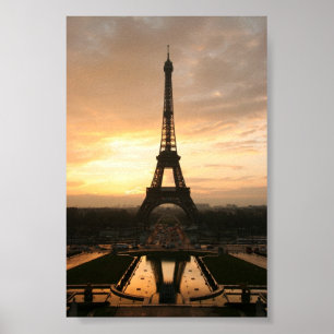 Póster Tour eiffel at sunrise from the trocadero