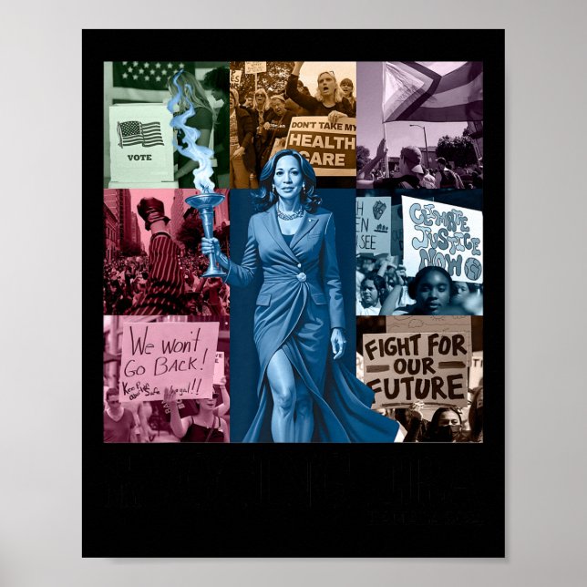 Póster Tour Kamala Harris 2024 En Mi Era De Votación Seño (Frente)