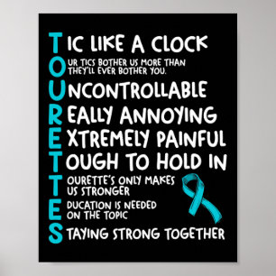Póster Tourettes que significan síndrome de tutela de cin