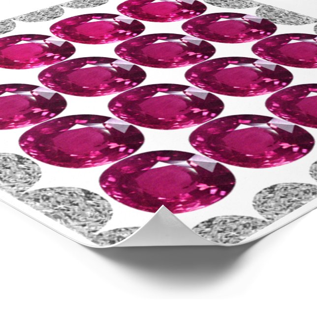 Póster Tourmaline rosa de diamante (Esquina)