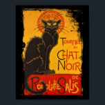 Póster Tournee du Chat Noir<br><div class="desc">Imagen poster de arte del gato negro c1896. "Tournee du Chat Noir du Rodolphe Salis. Fina arte del siglo XIX de Theophile Steinlen. Dominio público.</div>