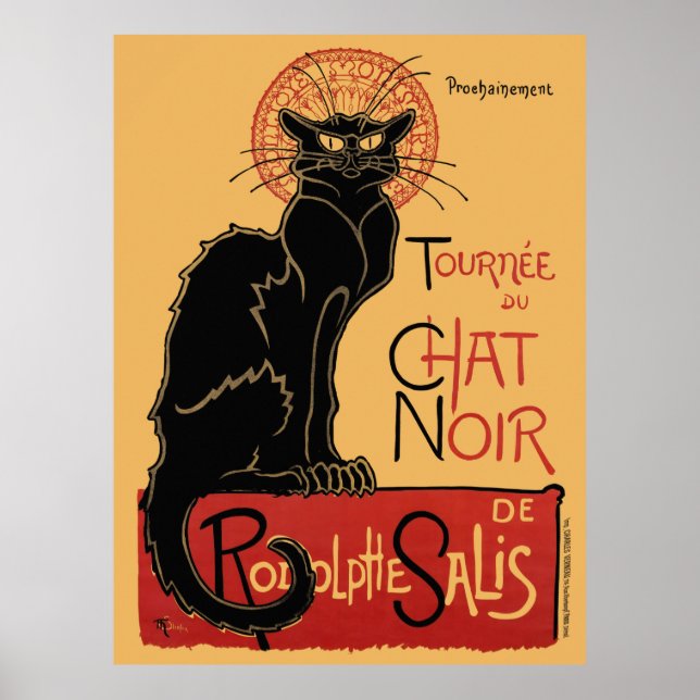 Póster Tournée du Chat Noir France Afiche de época V2 (Frente)