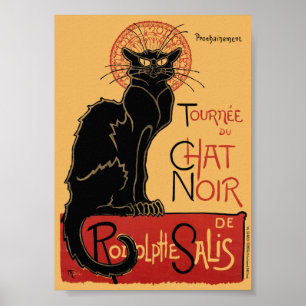 Póster Tournée du Chat Noir France Afiche de época V2