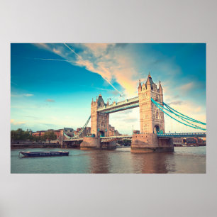 Póster Tower bridge at sunset,  Londonplace, london, brid