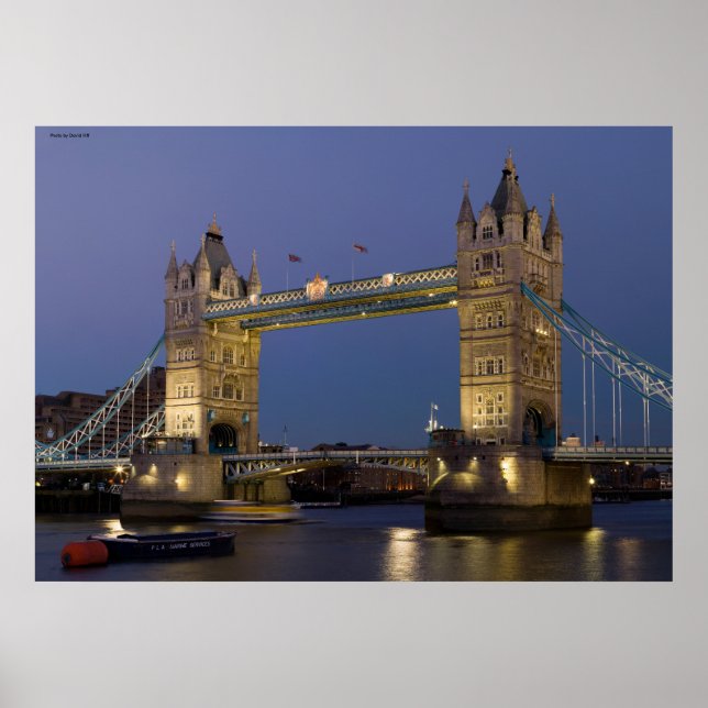 Póster Tower Bridge London England at Dusk (Frente)