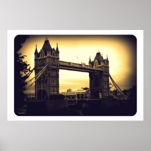Póster Tower Bridge Vintage
