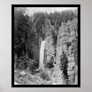 Póster Tower Falls Yellowstone 1899
