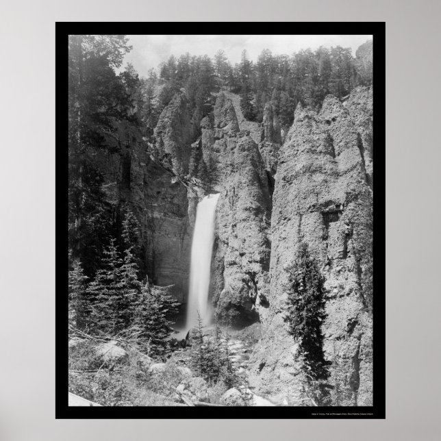 Póster Tower Falls Yellowstone 1899 (Frente)