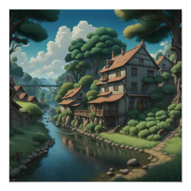 Póster Town & River (Anverso)