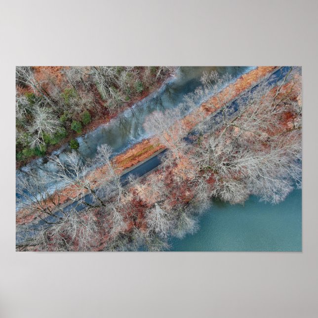 Póster Towpath Park Schuylkill River PA (Frente)