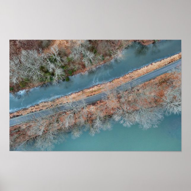 Póster Towpath Park Schuylkill River PA (Frente)