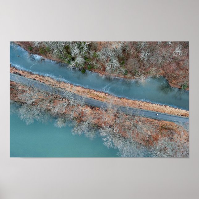 Póster Towpath Park Schuylkill River PA (Frente)