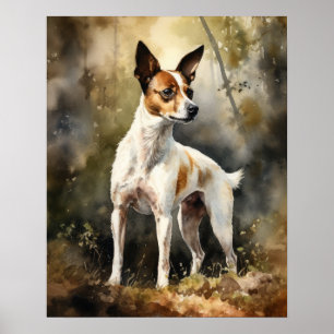 Póster Toy Fox Terrier Dog Art Print Poster