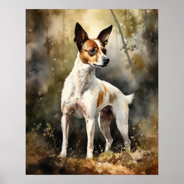 Póster Toy Fox Terrier Dog Art Print Poster (Frente)
