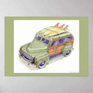 Póster Toy Surf Car