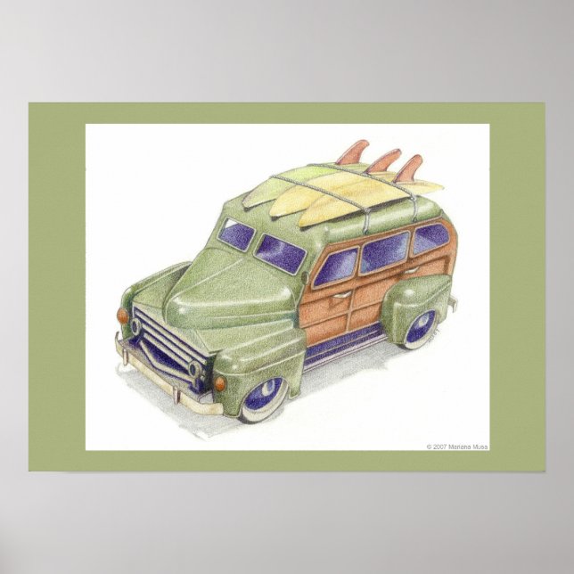 Póster Toy Surf Car (Frente)