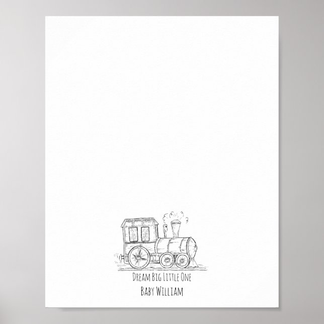 Póster Toy Train Journey Sketch Guest Book (Frente)
