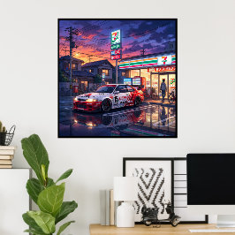 Póster Toyota Corolla Levin AE101 Turismo