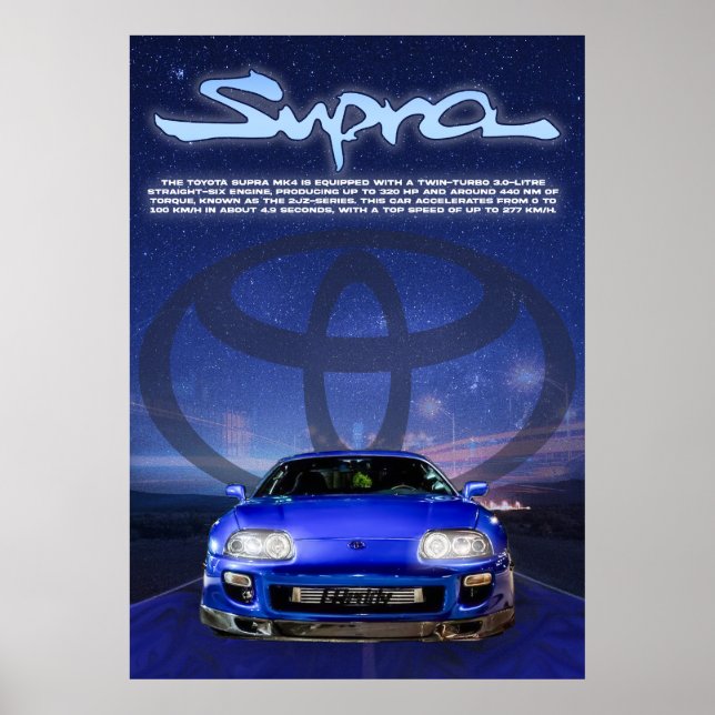 Póster Toyota Supra MK4 (Frente)