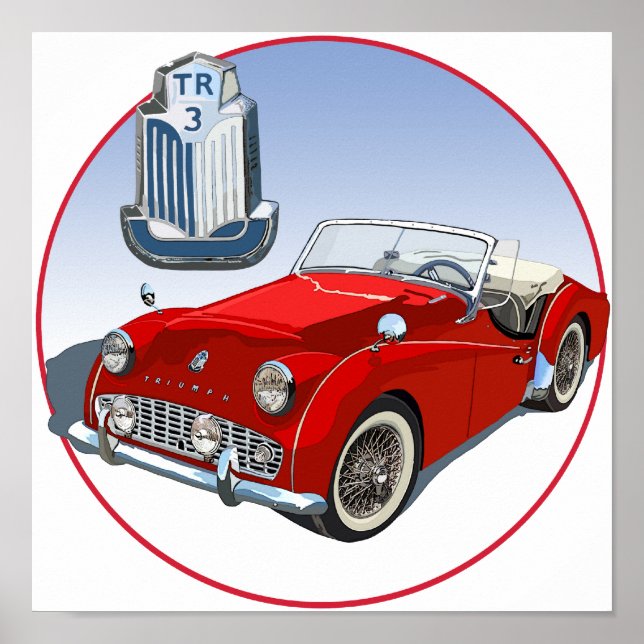 Póster TR3 rojo (Frente)