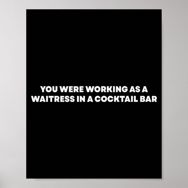 Póster Trabajabas Como Camarera En Un Bar De Cola _6  (Frente)