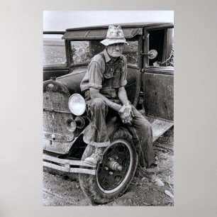 PÓSTER TRABAJADOR AGRÍCOLA DE KANSAS 1935