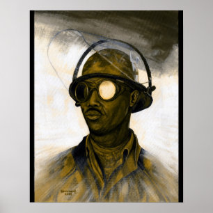 Póster Trabajador de acero