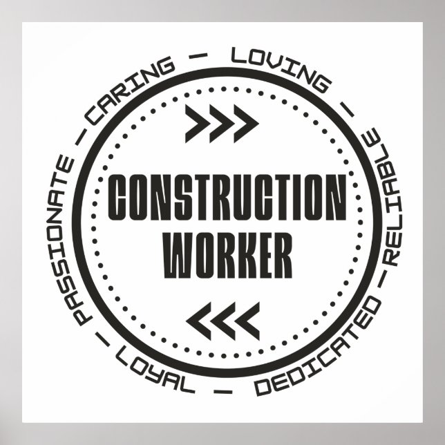 Póster Trabajador de construcción (Frente)