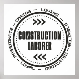 Póster Trabajador de la construcción
