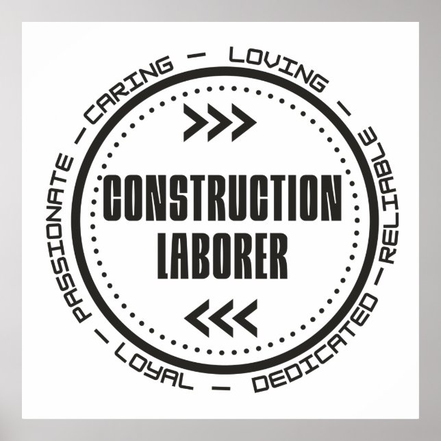 Póster Trabajador de la construcción (Frente)
