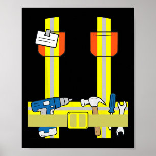 Póster Trabajador de la construcción Costumbre Guay Cospl