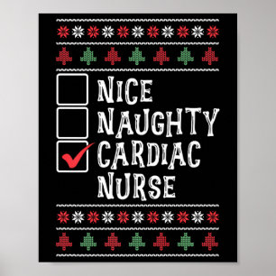 Póster Trabajador de la Enfermería de Navidad de la salud
