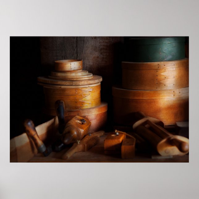 Póster Trabajador de la madera - taller de cajas Shaker (Frente)