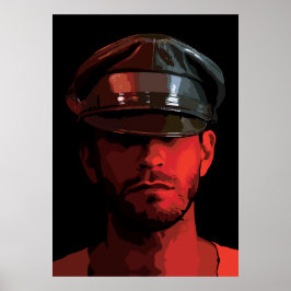 Póster Trabajador de la Vintage: Claridad y elegancia