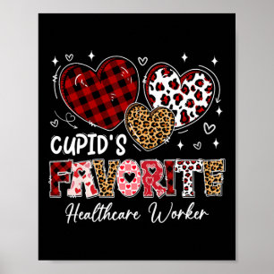 Póster Trabajador de salud favorito de Cupido Corazón: Va