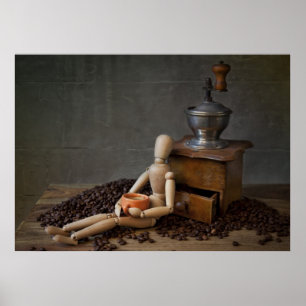 Póster Trabajador del café