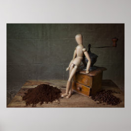 Póster Trabajador del café