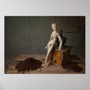 Póster Trabajador del café