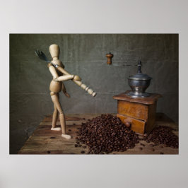 Póster Trabajador del café