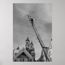 Trabajador europeo de la luz negro y blanco 1968