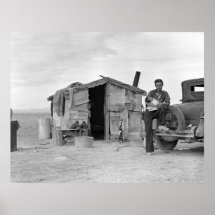 Póster Trabajador mexicano migratorio: 1937