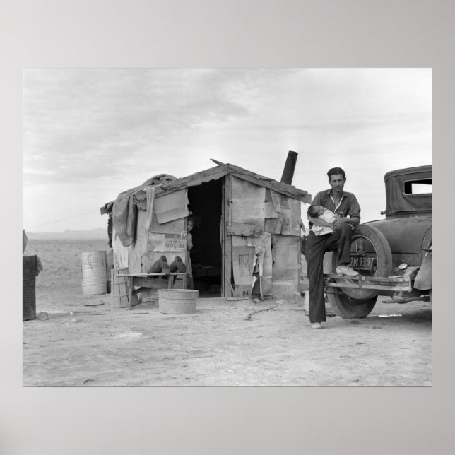 Póster Trabajador migrante mexicano: 1937 (Frente)