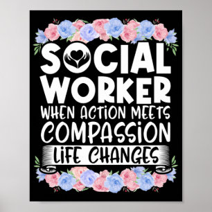 Póster Trabajador social cuando se cumple la acción