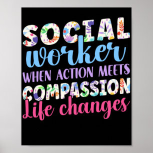 Póster Trabajador social cuando se cumple la acción