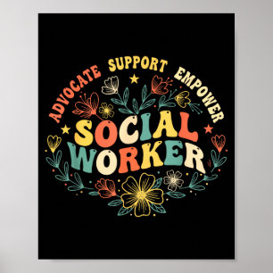 Póster Trabajador social mes del trabajo social divertido