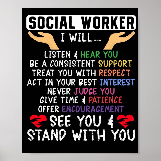 Póster Trabajador Social Trabajador Social... Escucharé (Frente)