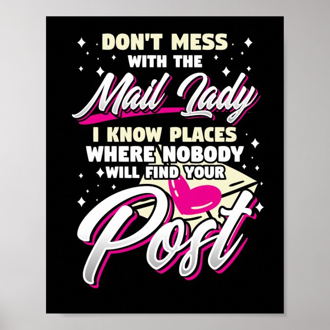 Póster Trabajadora Postal Femenina No Se Entretiene Con L (Frente)