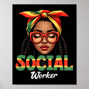 Póster Trabajadora Social Trabajo Social Mujeres Niñas Hi