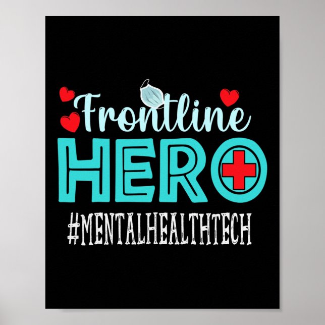 Póster Trabajadoras de Héroes de Mental Health Tech (Frente)