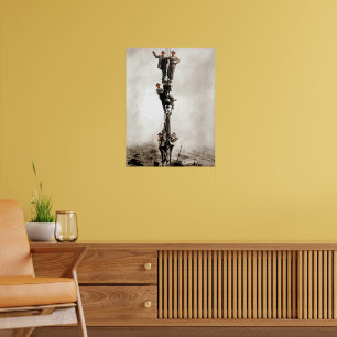 Póster Trabajadores de Hierro de Construcción Descienden